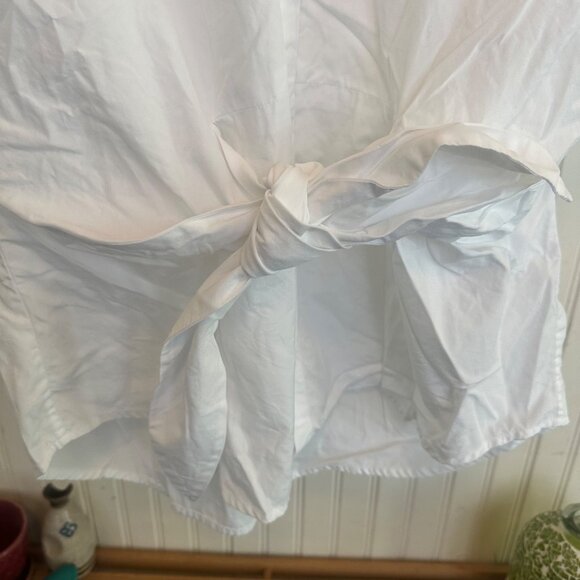 Lauren Ralph Lauren White Short Sleeve Button-Up Shirt With Tie Waist XL - Picture 7 of 7